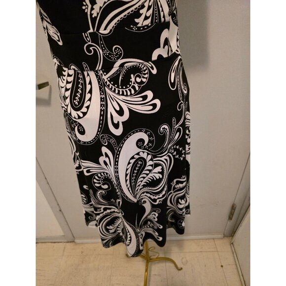 Spense Black White Women's Dress Size 6 Polyester Spandex - Picture 10 of 16